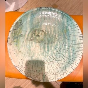 Raku Studio art Pottery Bowl Large